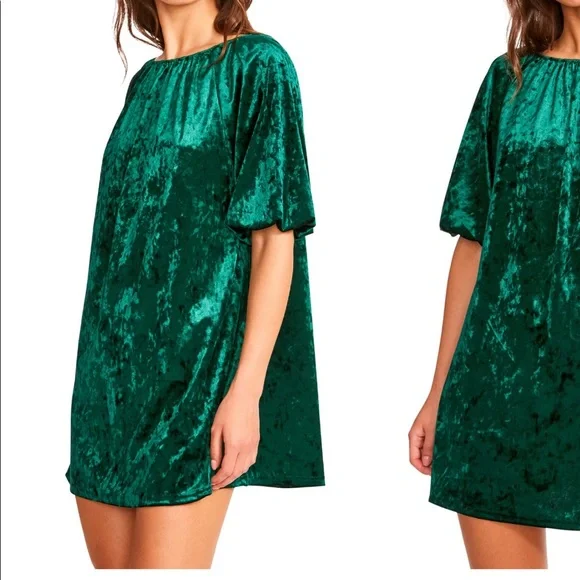 BB Dakota | Dresses | Sycamore Green Velvet Minidress By Bb Dakota |  Poshmark